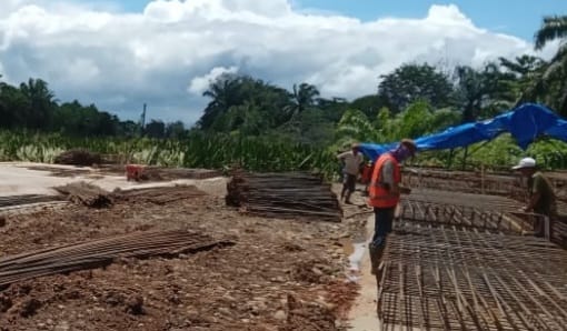 Jumlah 24 orang pekerja proyek ini, dimana kita maksudkan kepada kontraktor agar adanya cara melakukan dispensasi terhadap mereka dengan cara pertama mereka disiapkan KTPnya untuk dijamin asuransi kecelakan