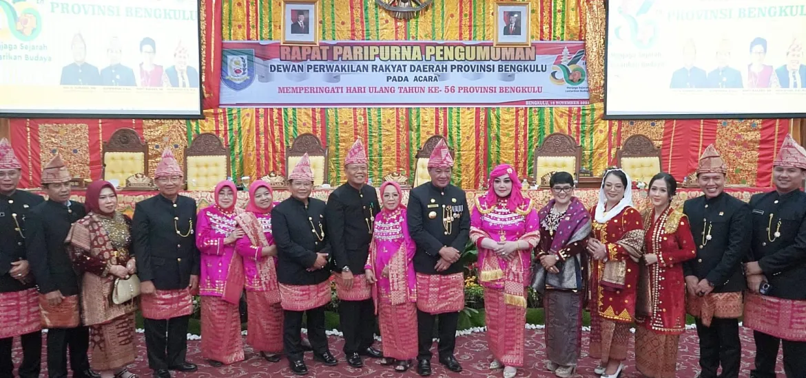 Rapat Paripurna ke-2 dengan agenda memperingati Hari Ulang Tahun (HUT) ke-56 Provinsi Bengkulu, Senin 18/11/24 (Foto:Hanny)