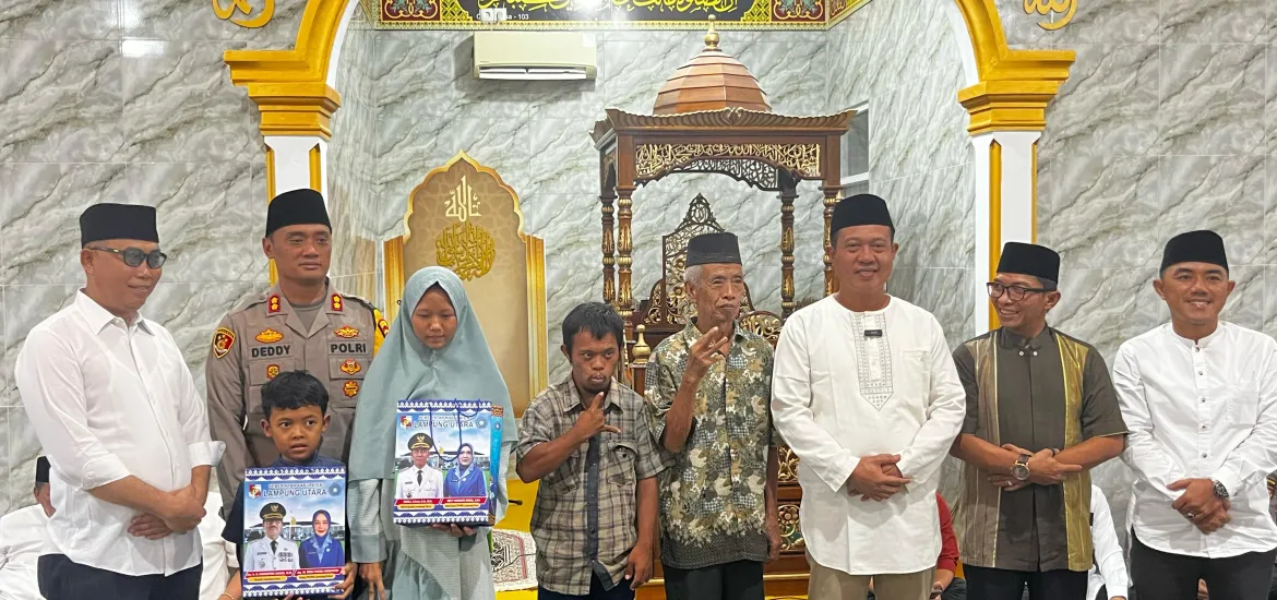 Ketua DPRD Lampung Utara Safari Ramadan di Masjid Nur Al-Fath, Rabu 11/03/2025 (Foto:Badrian)/Indonesiaraja.com
